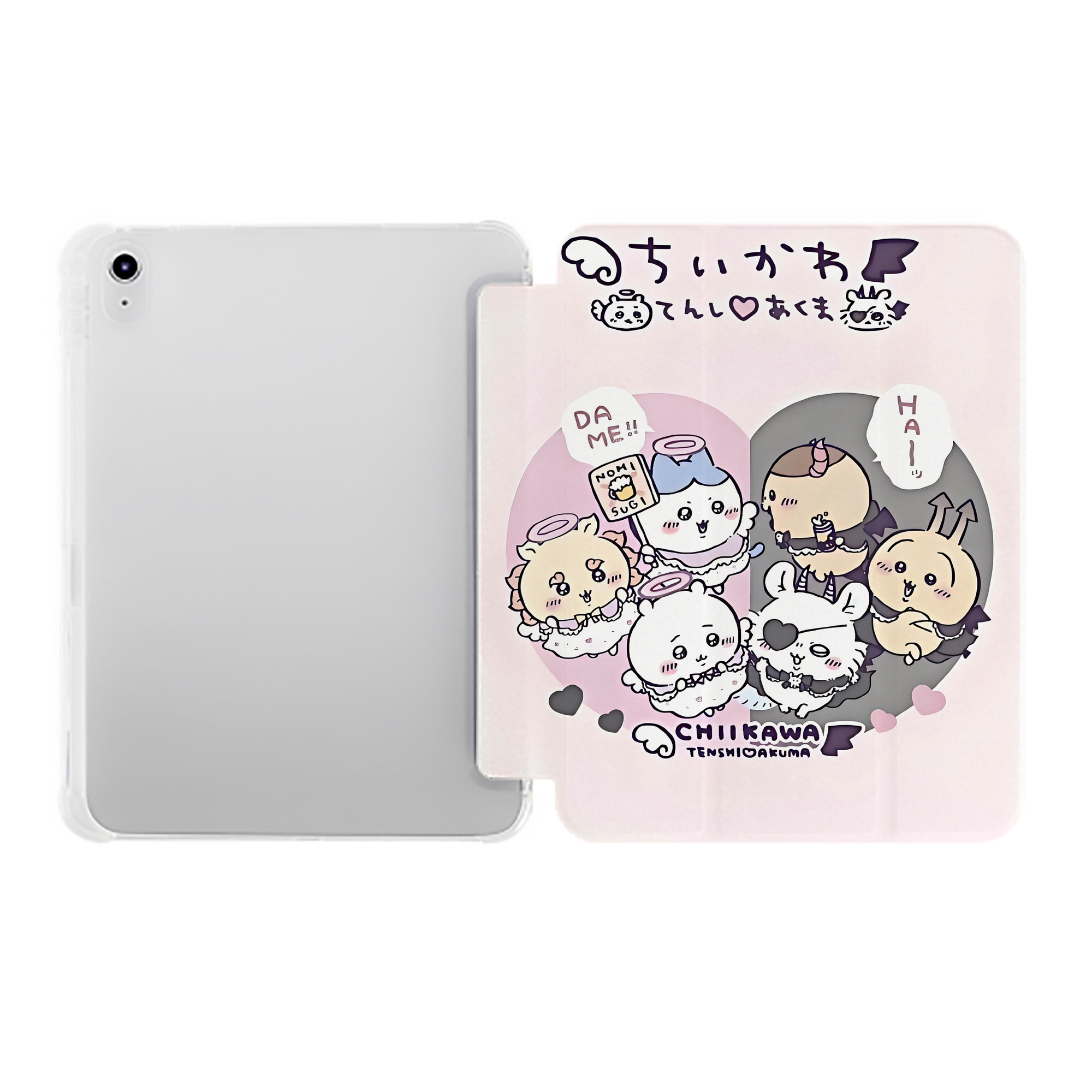 （画像用） ちいかわ Chii-kawa IPad ケース ペン収納付き 三つ折りスタンド PUレザー×シリコン 対応機種9.5/10.5/10.9インチ